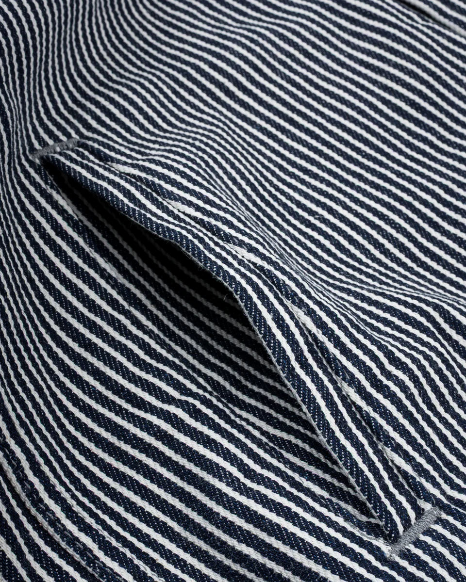 IHSH-421-IND 12oz Hickory Stripe CPO Shirt Indigo