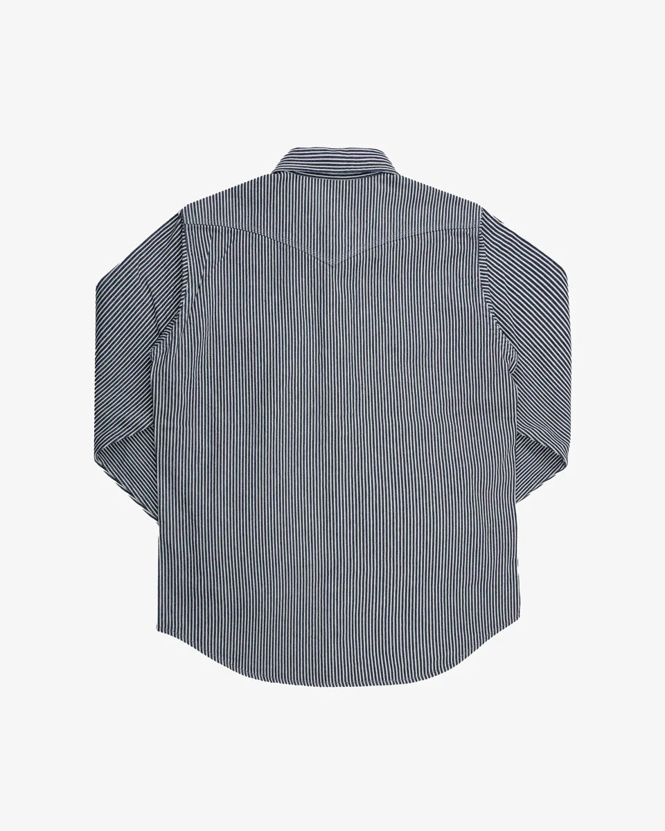 IHSH-421-IND 12oz Hickory Stripe CPO Shirt Indigo