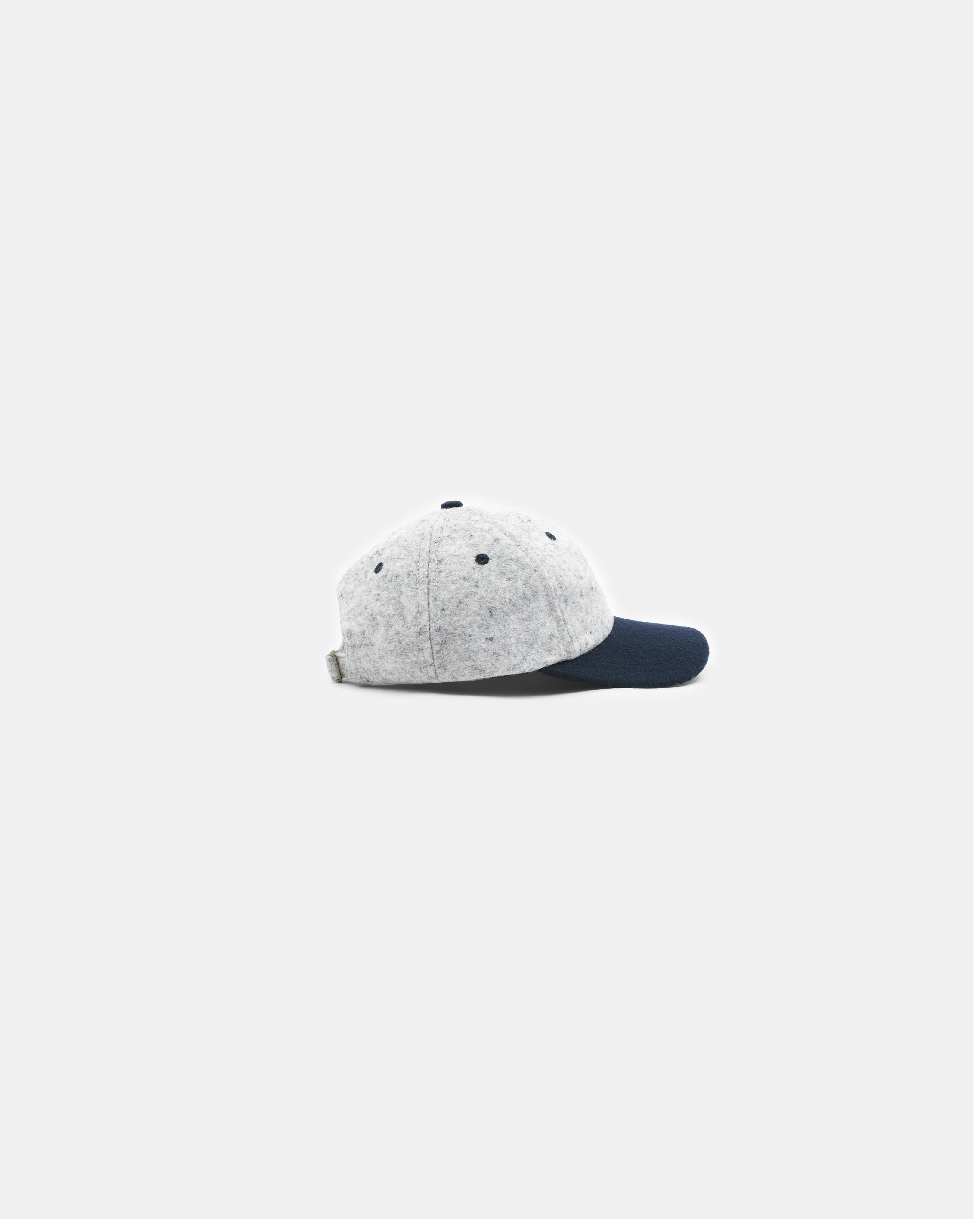 Unstructured Baseball Hat Natural Navy Heather / Mock Blue