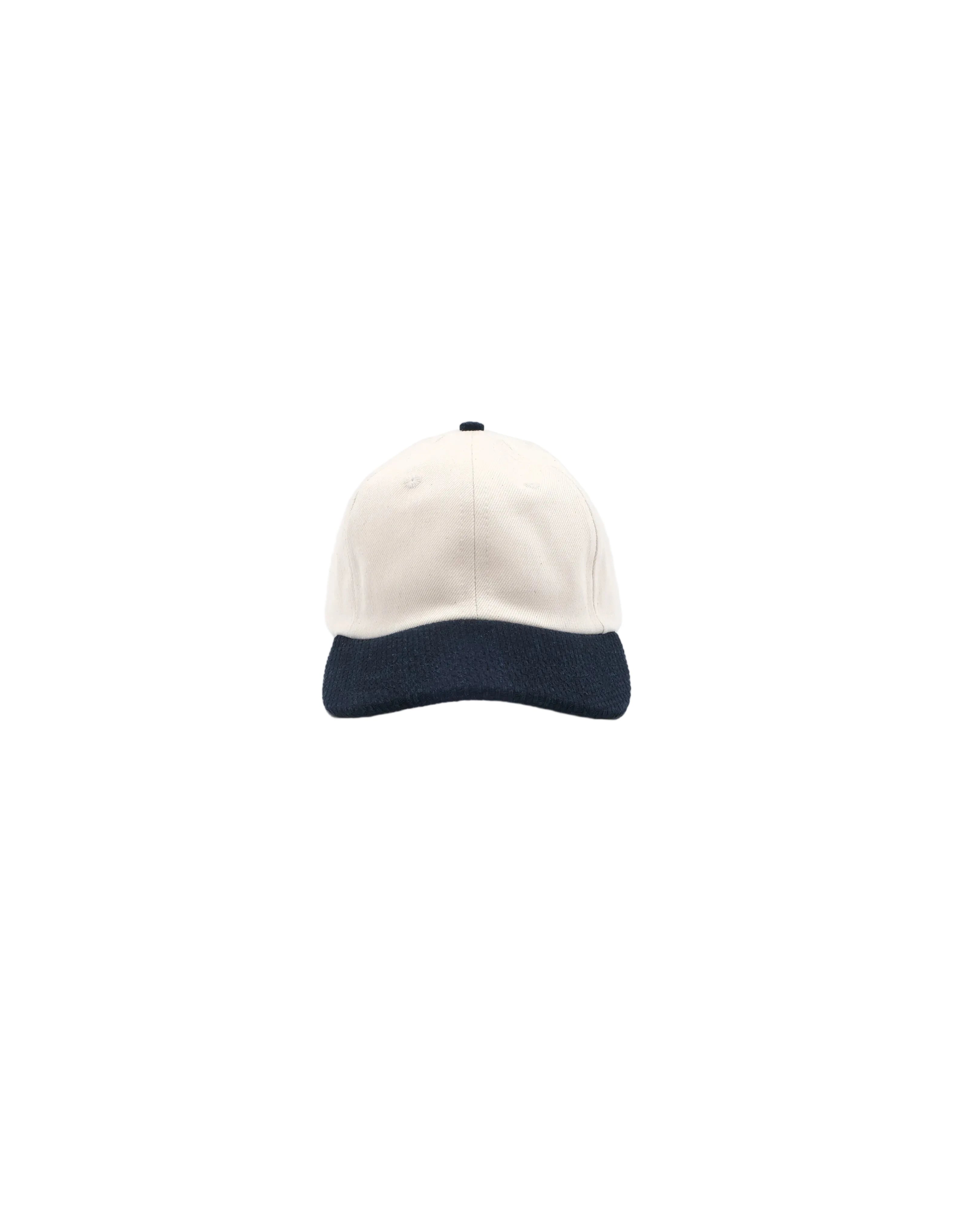 Baseball Hat Selvedge Denim Sashiko Cotton - Natural Denim/Indigo Sashiko