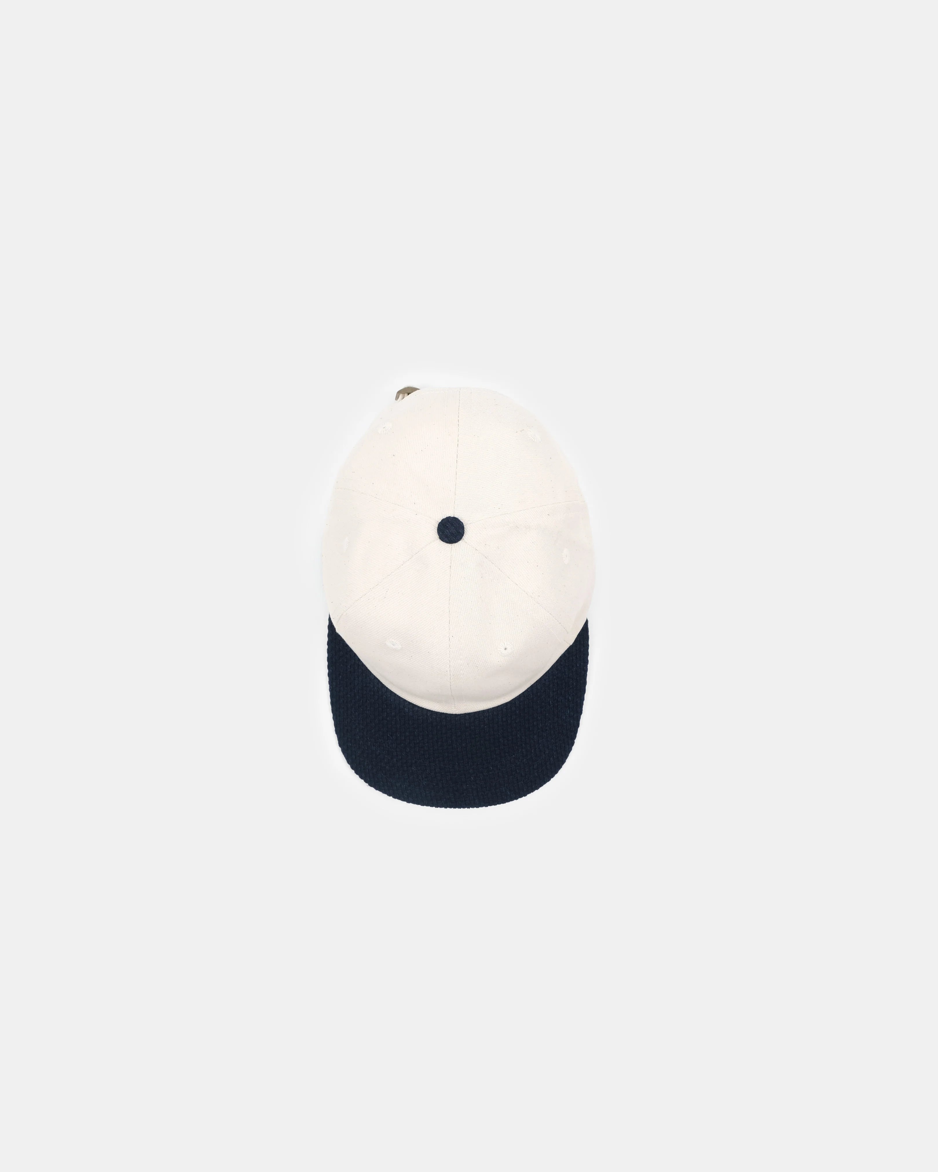 Unstructured Baseball Hat Natural Denim / Indigo Sashiko