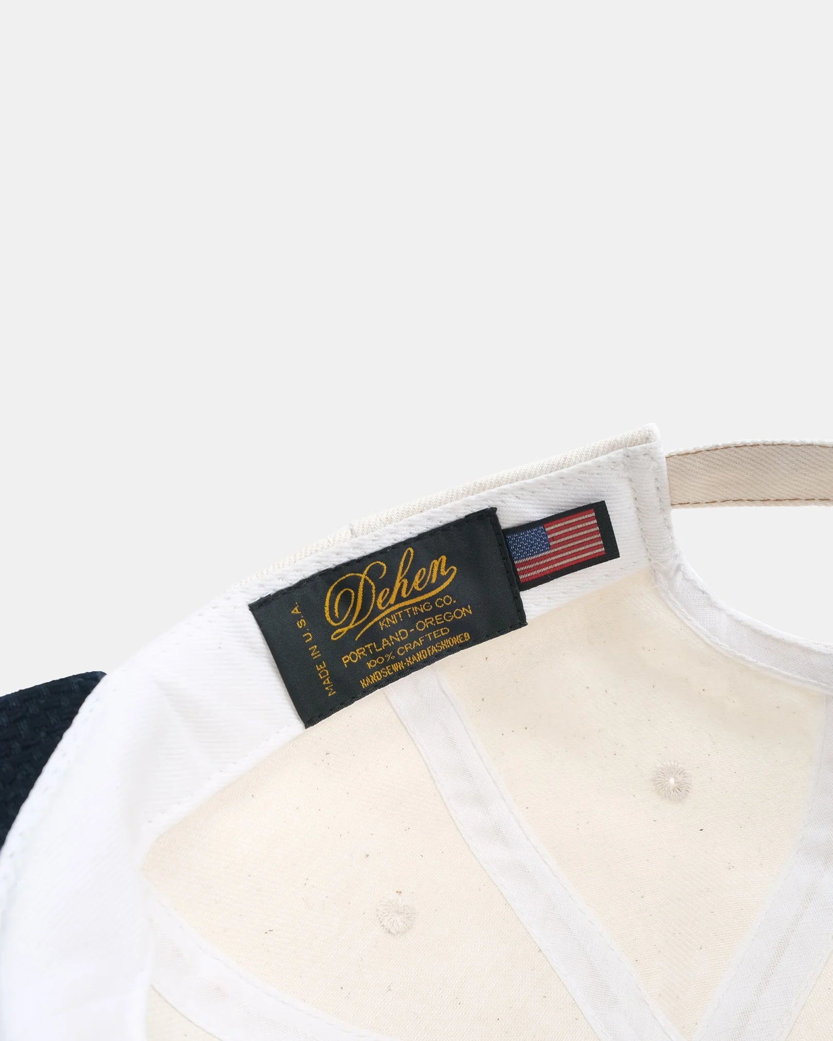 Baseball Hat Selvedge Denim Sashiko Cotton - Natural Denim/Indigo Sashiko