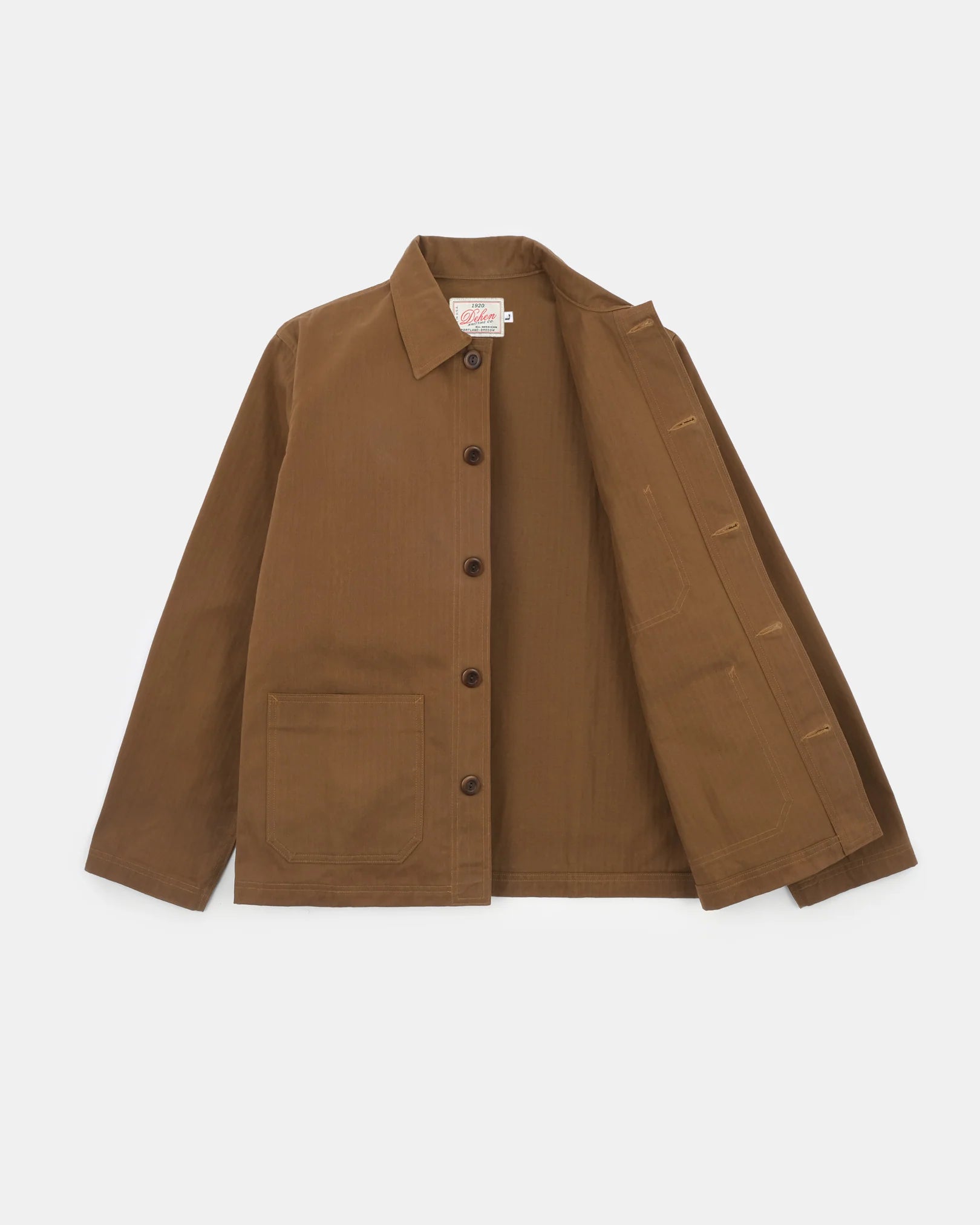 Woven Chore Coat Nicotine