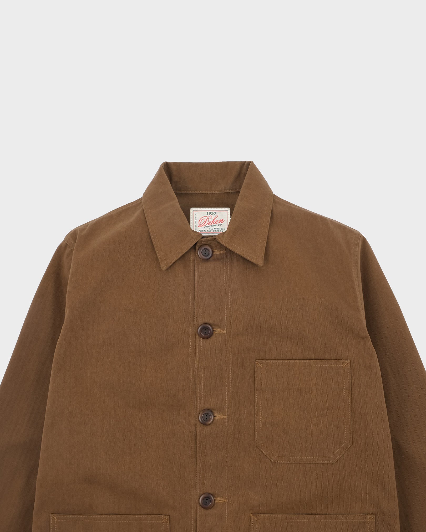 Woven Chore Coat Nicotine