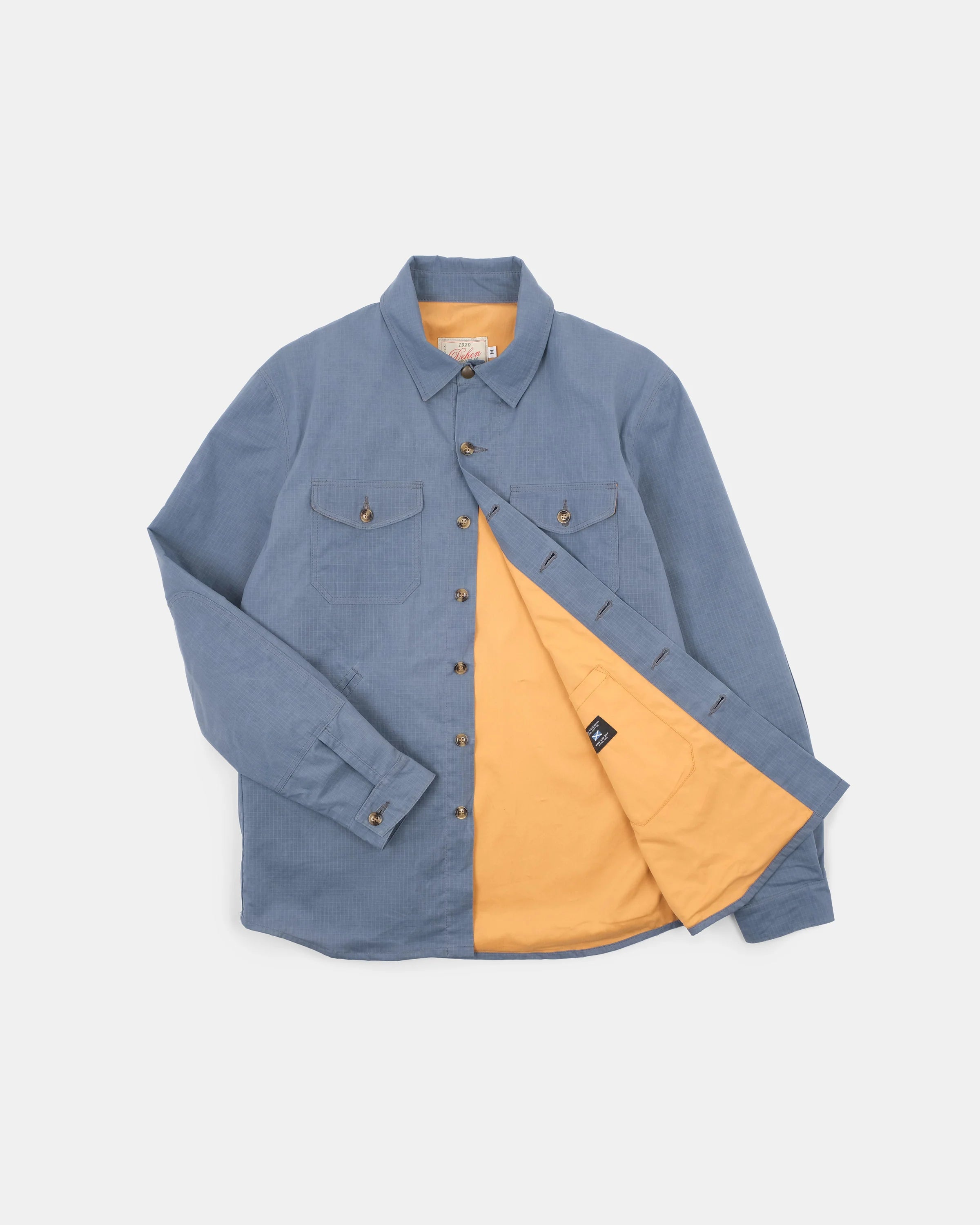 Crissman Overshirt Dry Wax Faded Blue Ripstop