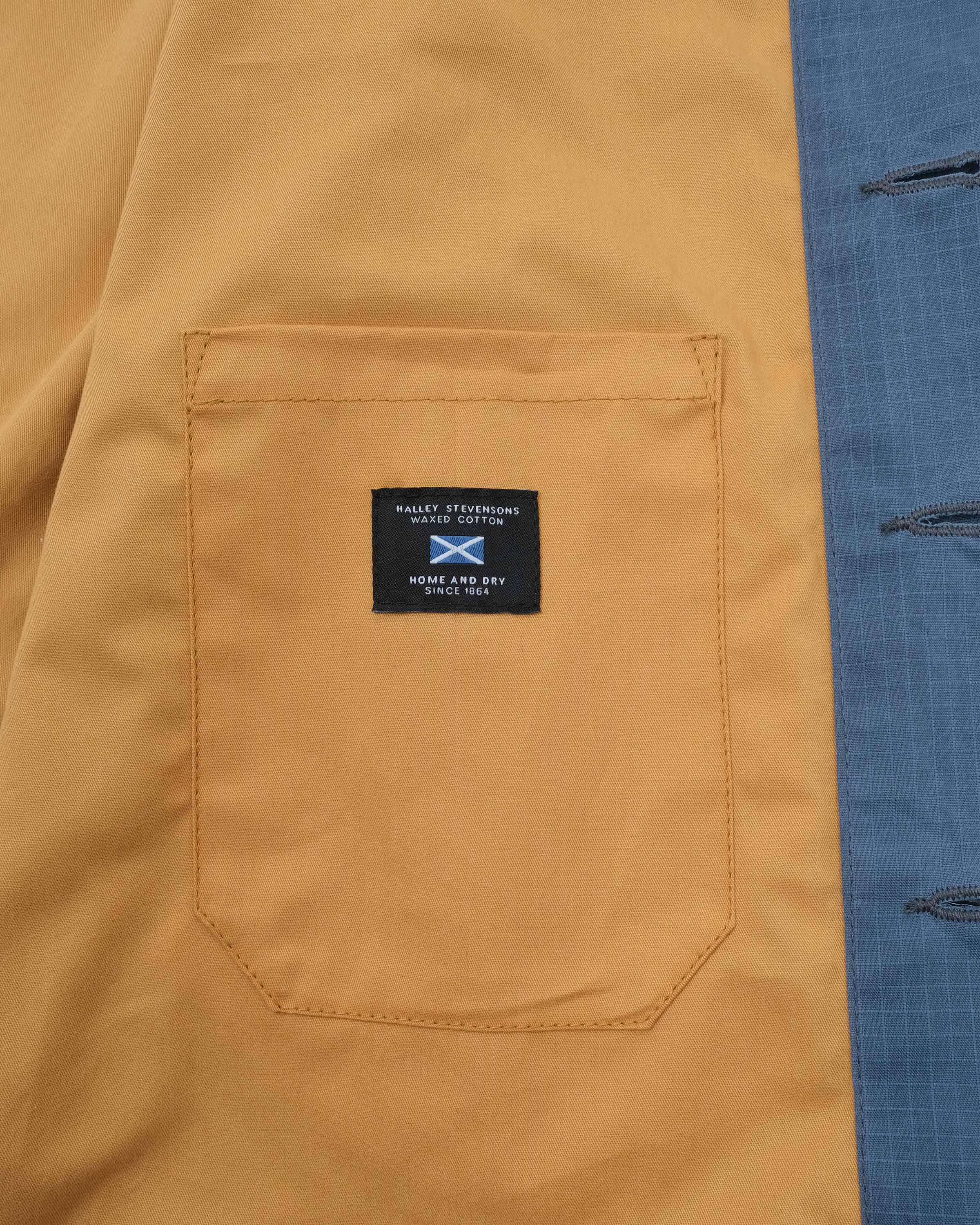 Crissman Overshirt Dry Wax Faded Blue Ripstop
