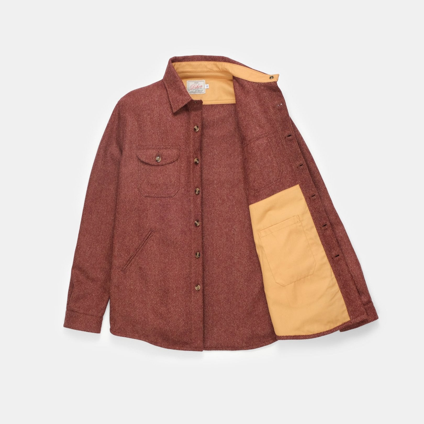 Crissman Overshirt Brick Herringbone