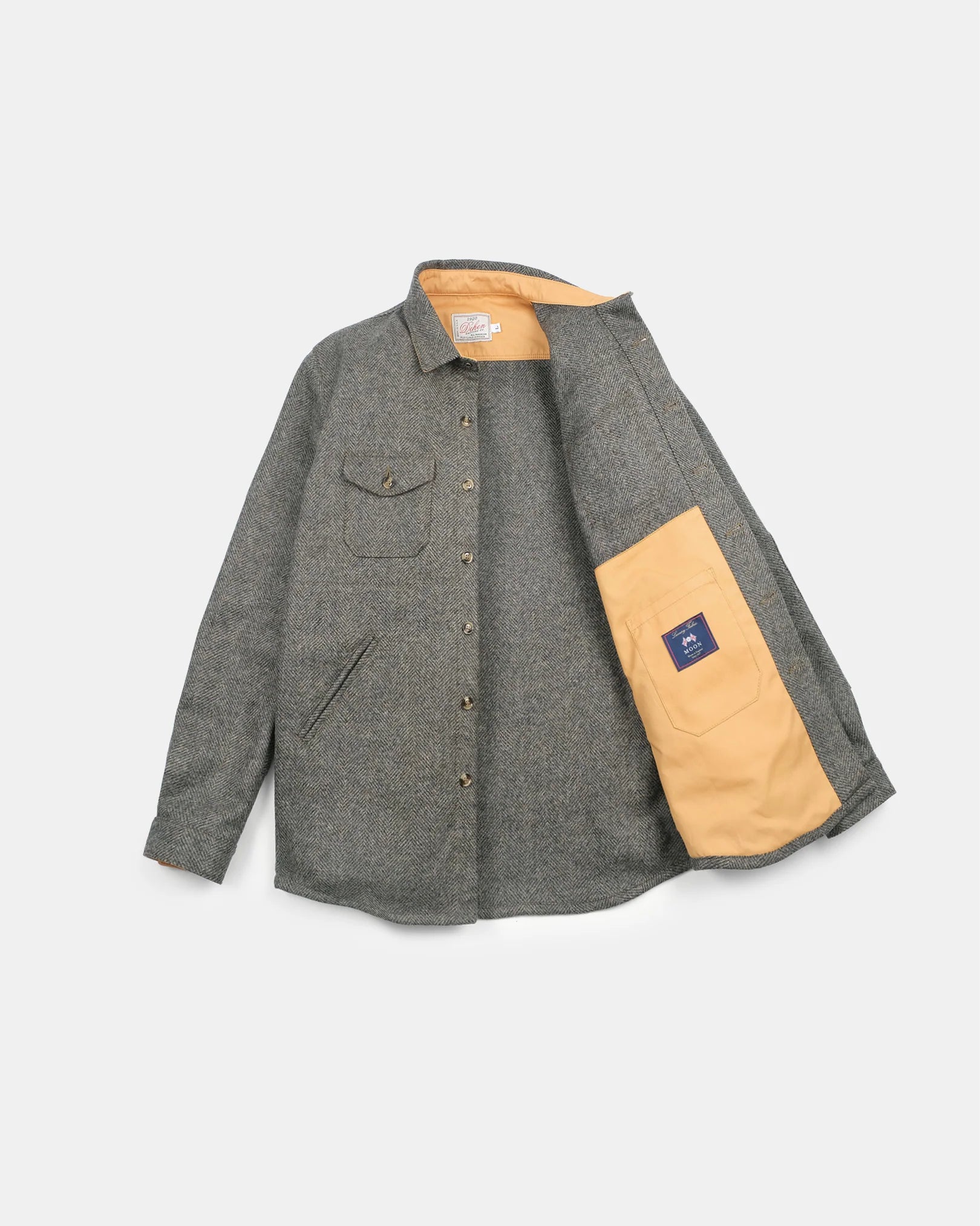 Crissman Overshirt Warm Charcoal Herringbone