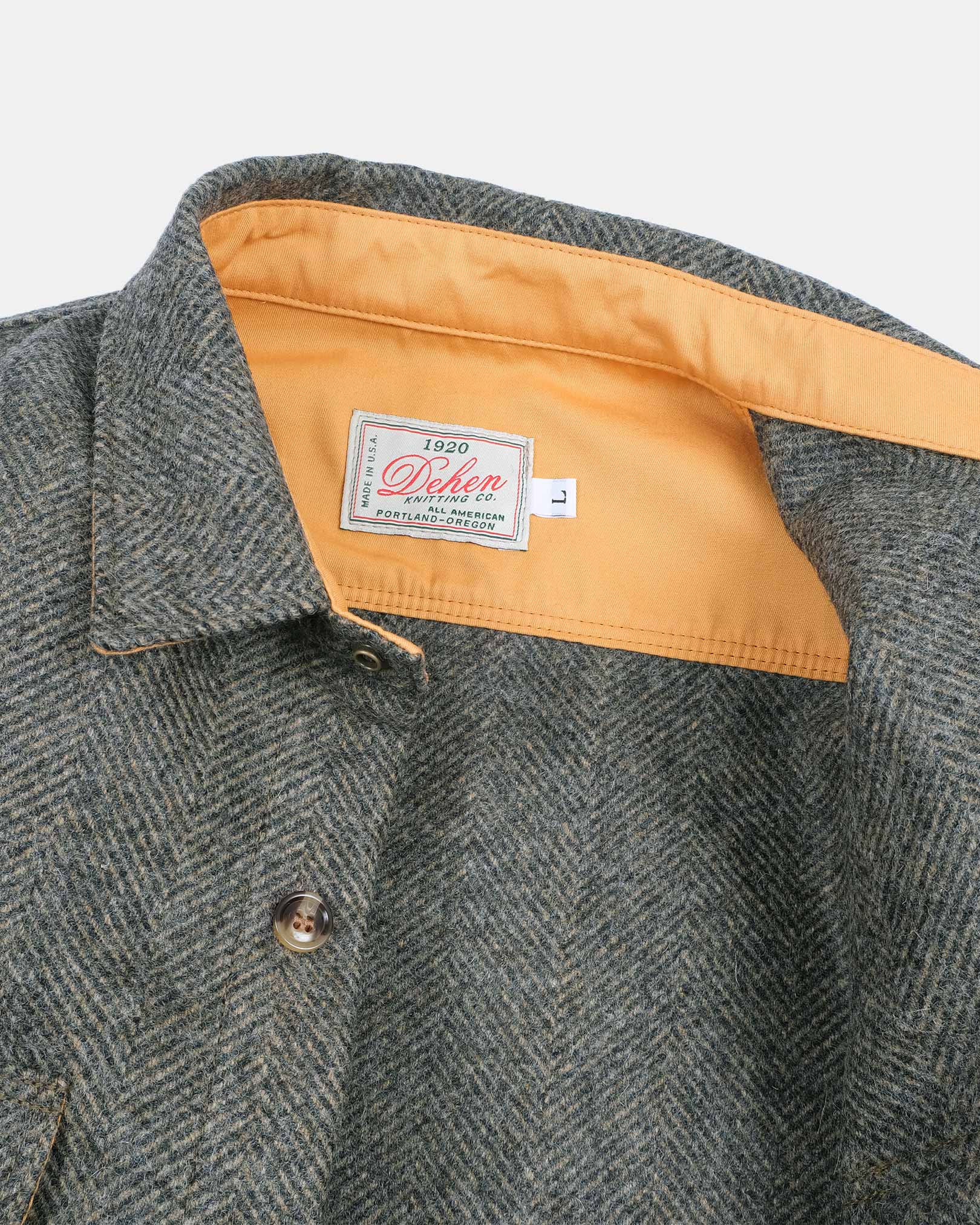 Crissman Overshirt Warm Charcoal Herringbone