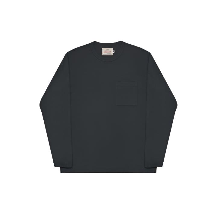 Heavy Duty Long Sleeve Pocket Tee Dark Charcoal