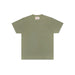 Green t-shirt with a pocket on a white background