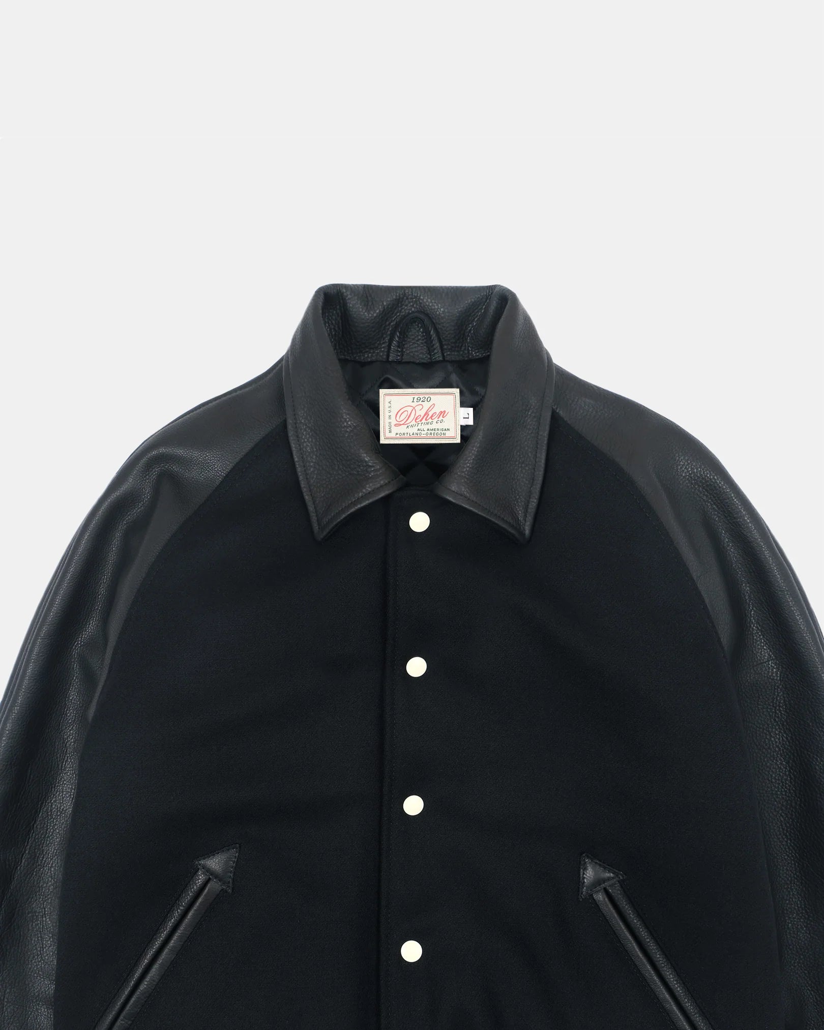 Raglan Varsity Jacket Black/Black