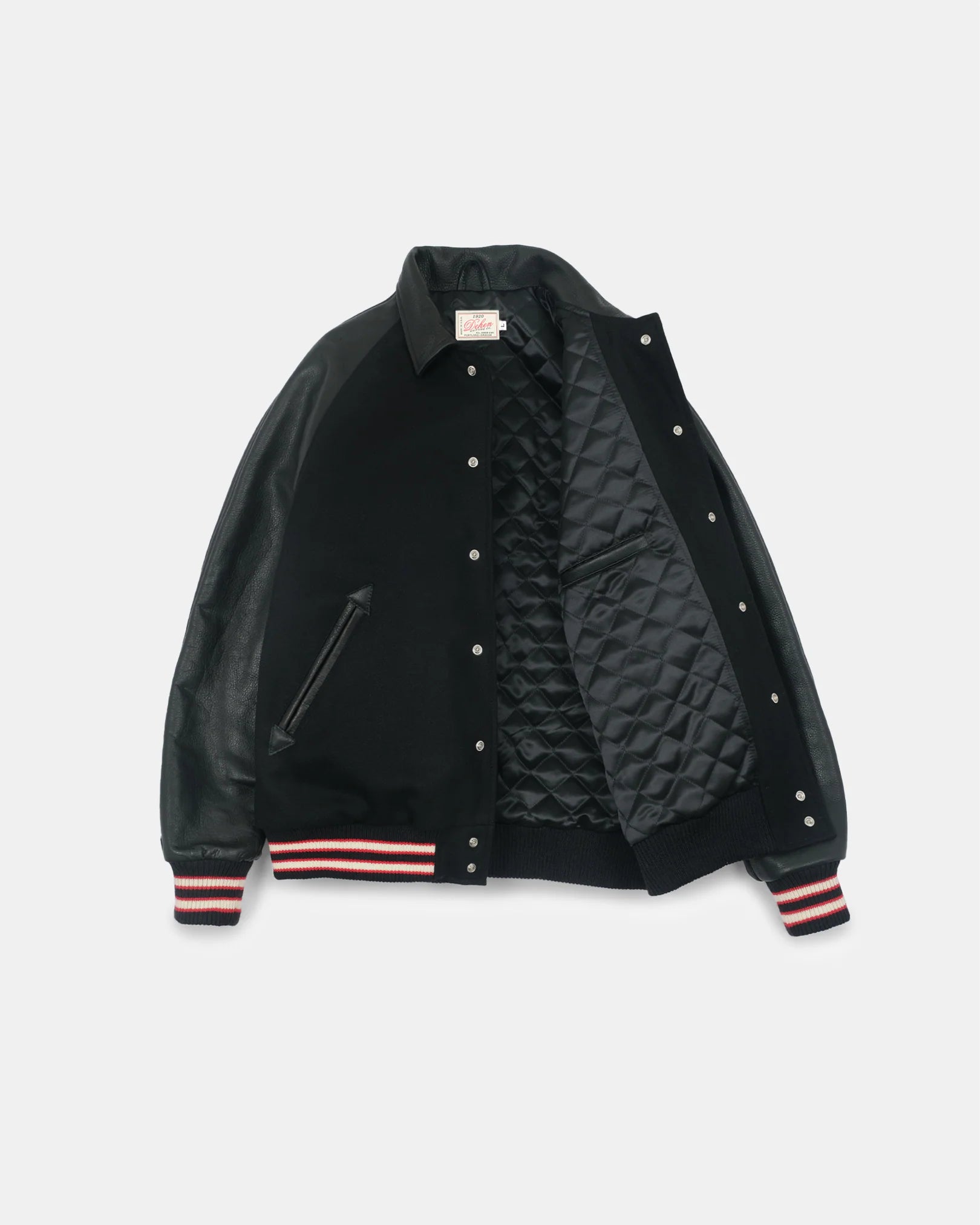 Raglan Varsity Jacket Black/Black