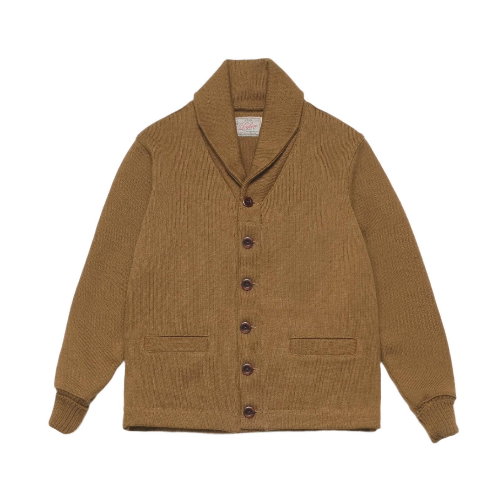 Shawl Sweater Coat Dark Tan