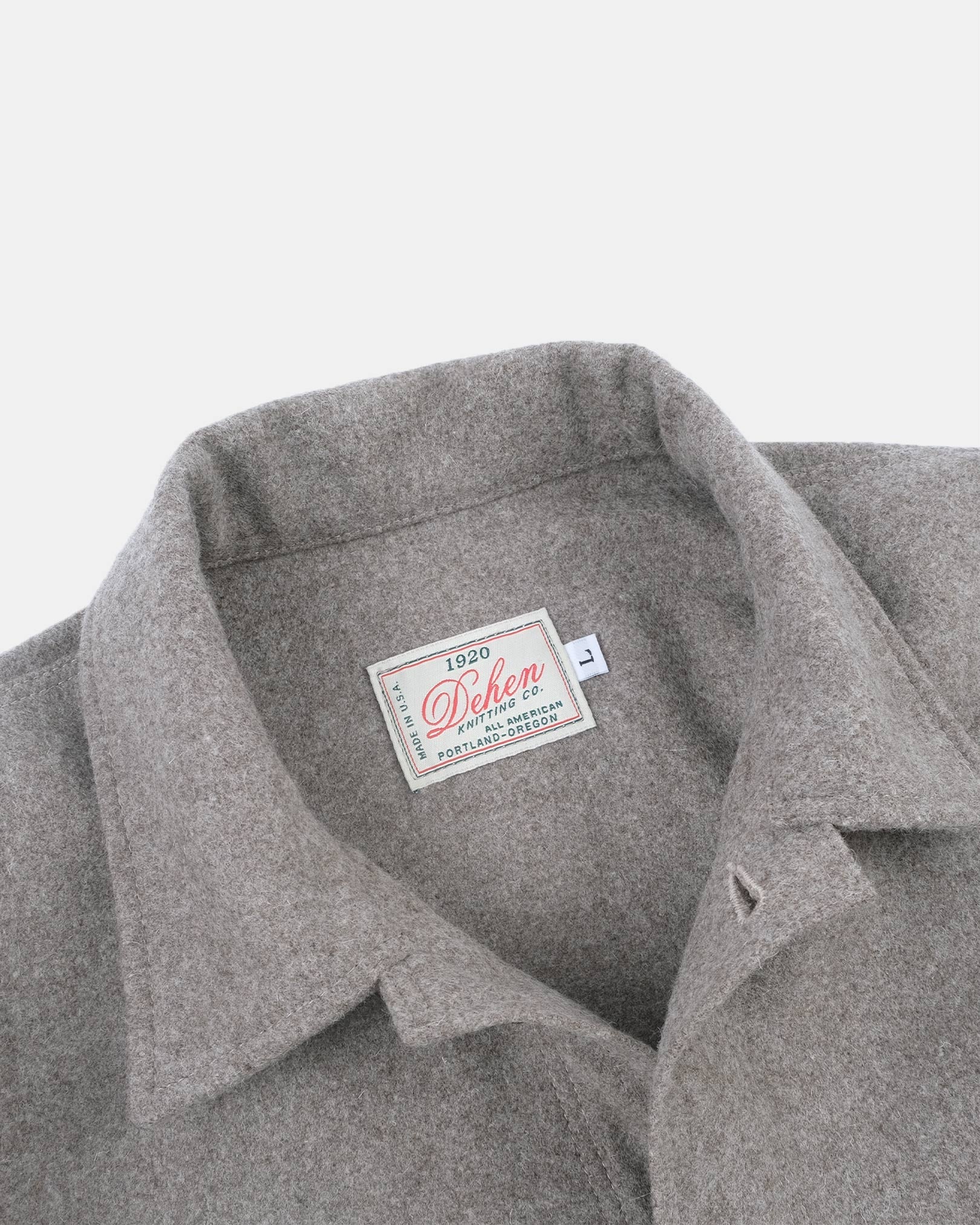 Skyline Overshirt Oatmeal Melton Wool