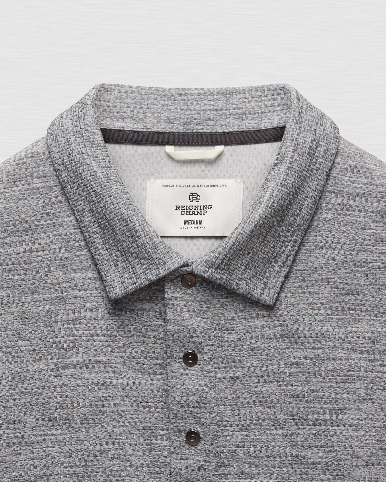 Solotex Mesh Tiebreaker Standard Fit Polo Heather Grey