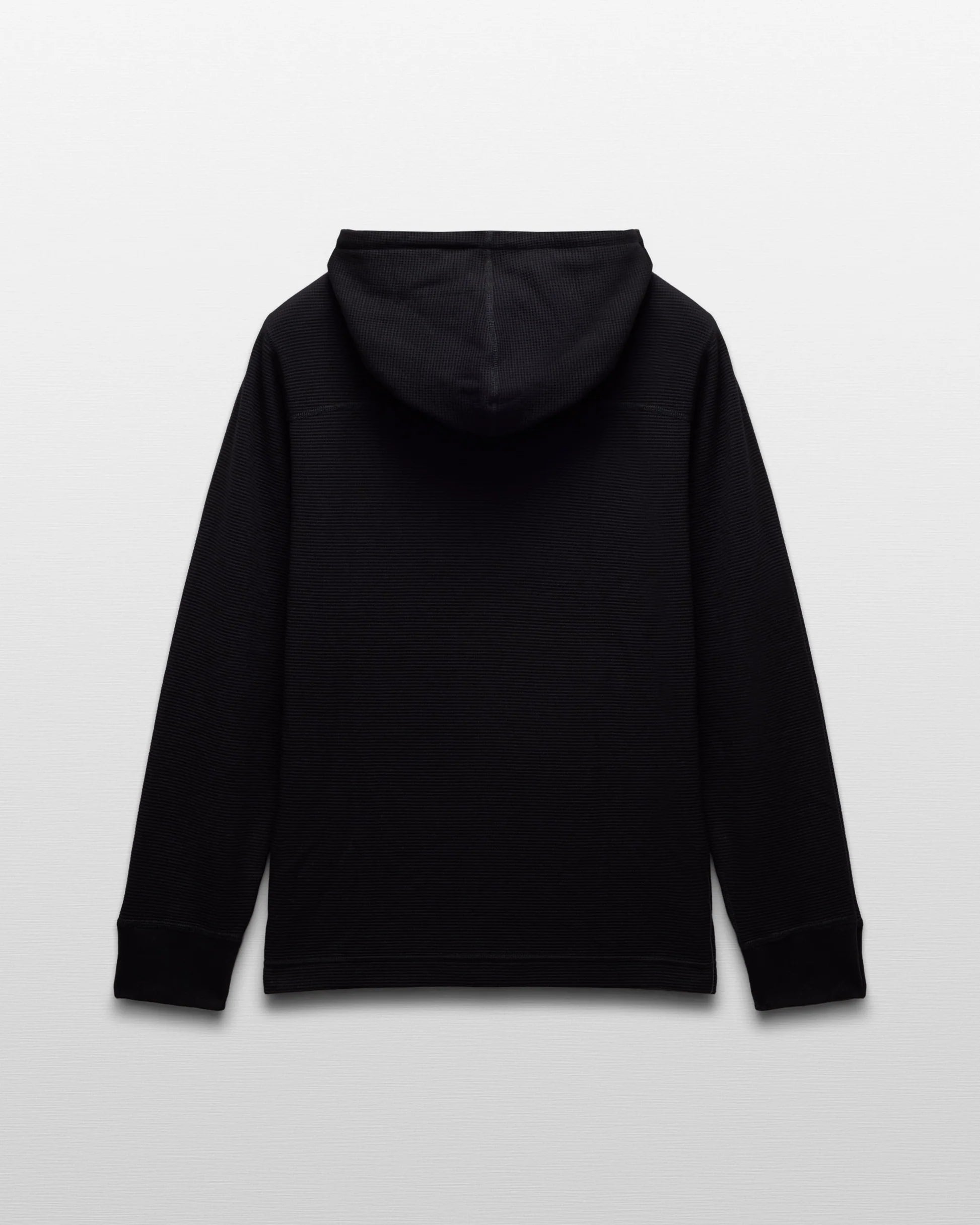 Lightweight Waffle Hoodie Black