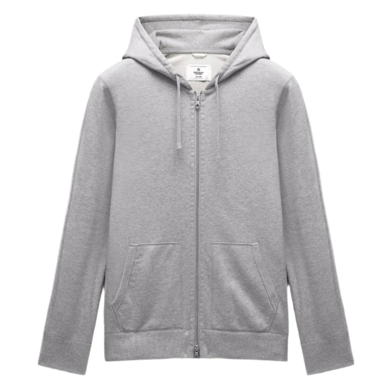 Midweight Terry Slim Zip Hoodie Heather Grey