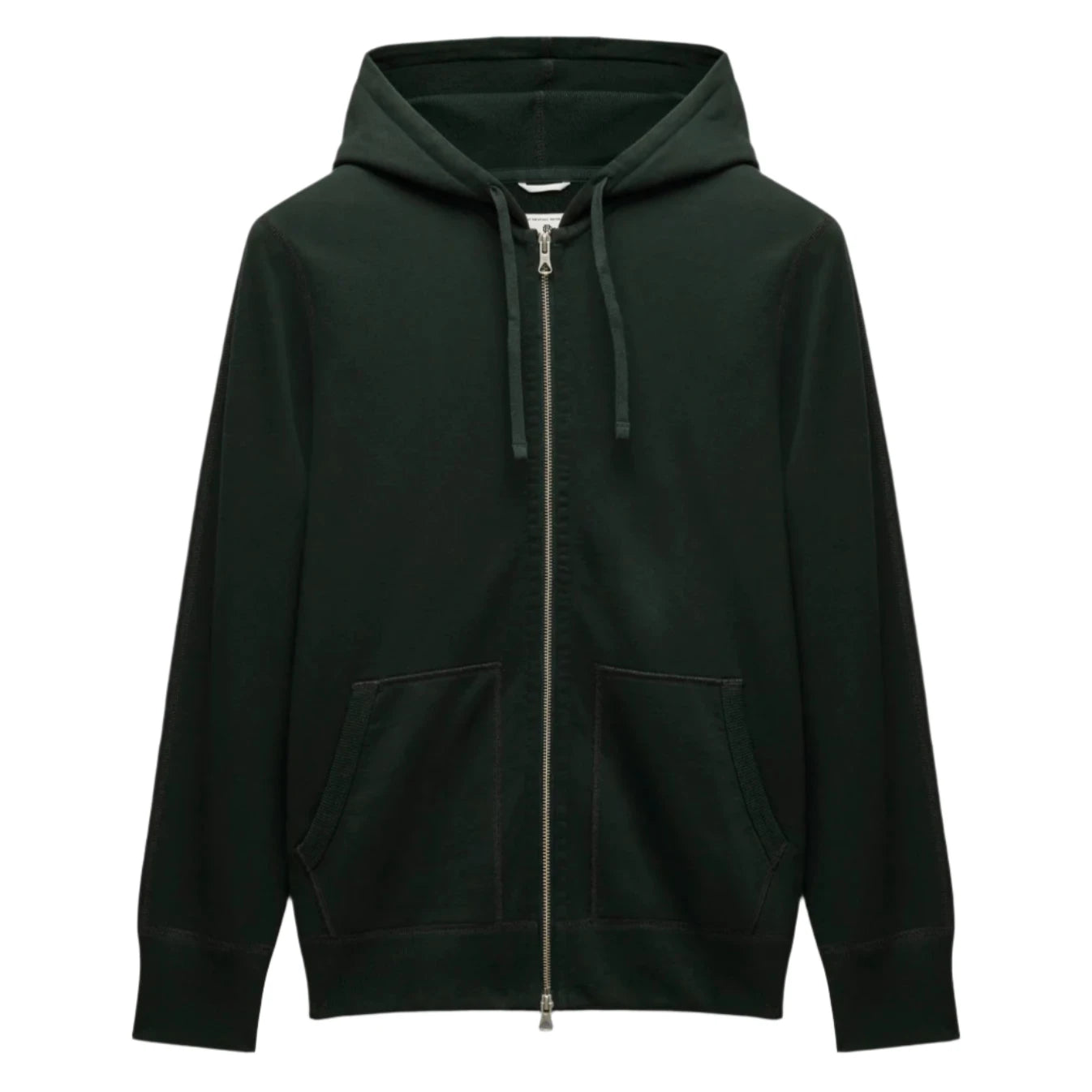 Midweight Terry Slim Zip Hoodie Petrol