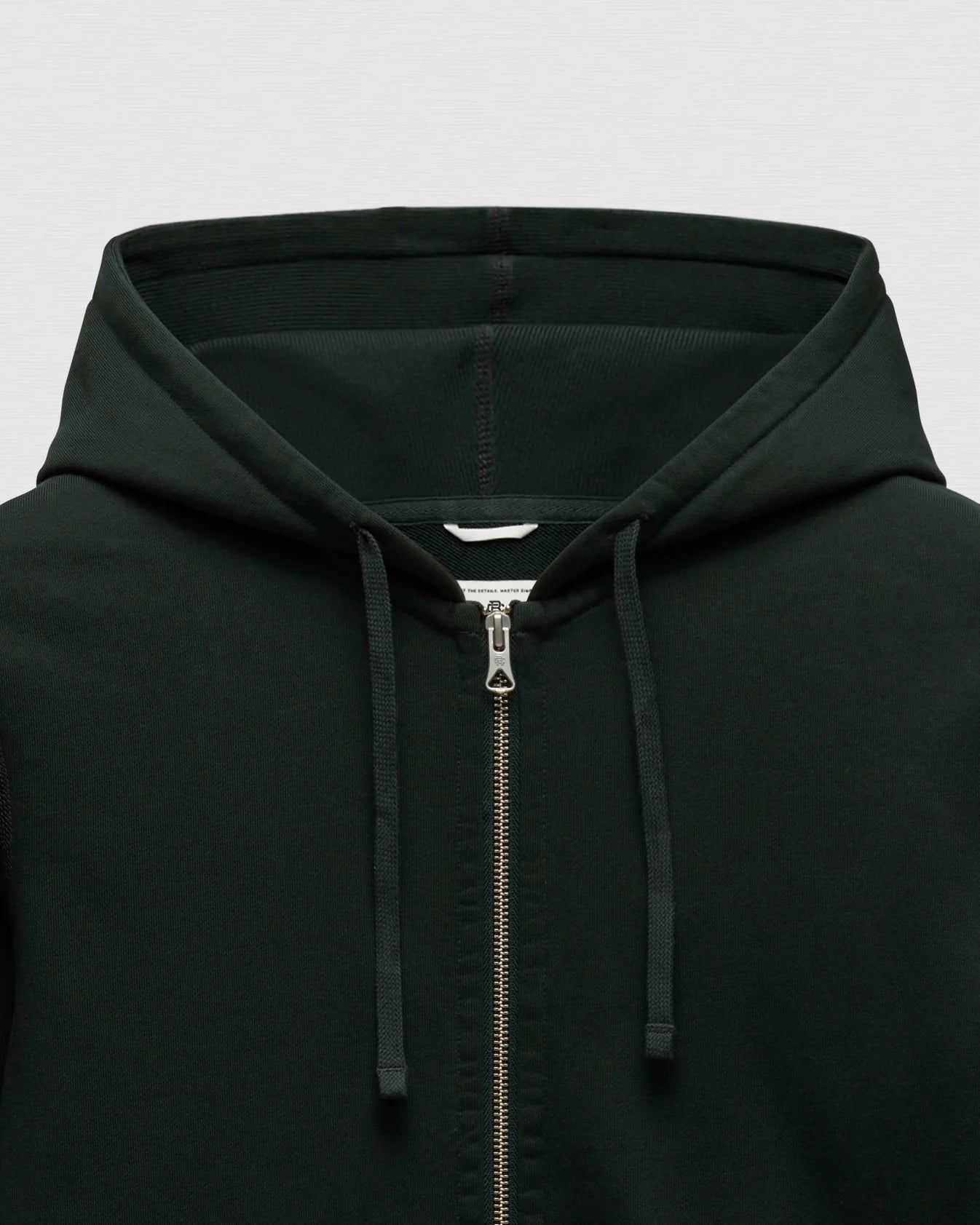 Midweight Terry Slim Zip Hoodie Petrol