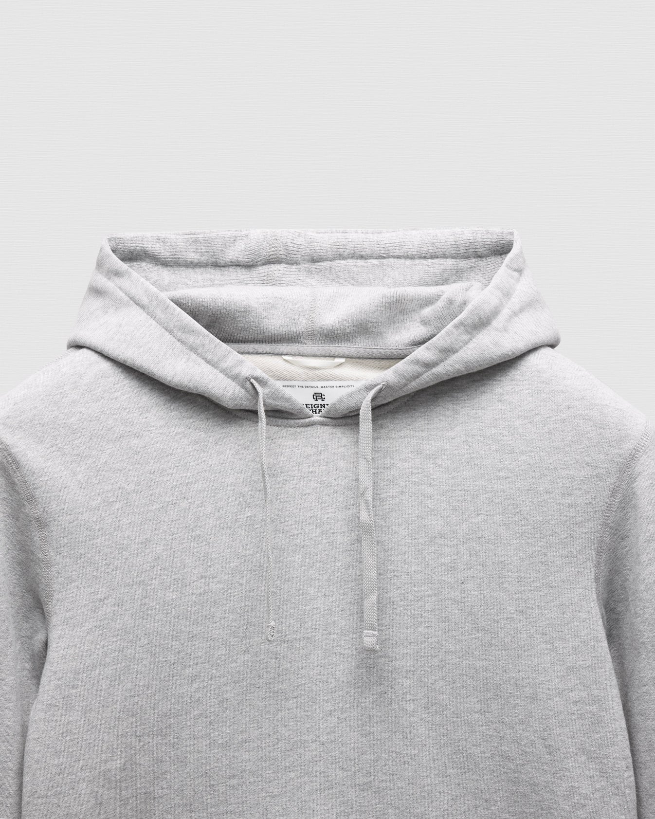 Midweight Terry Slim Hoodie Heather Grey