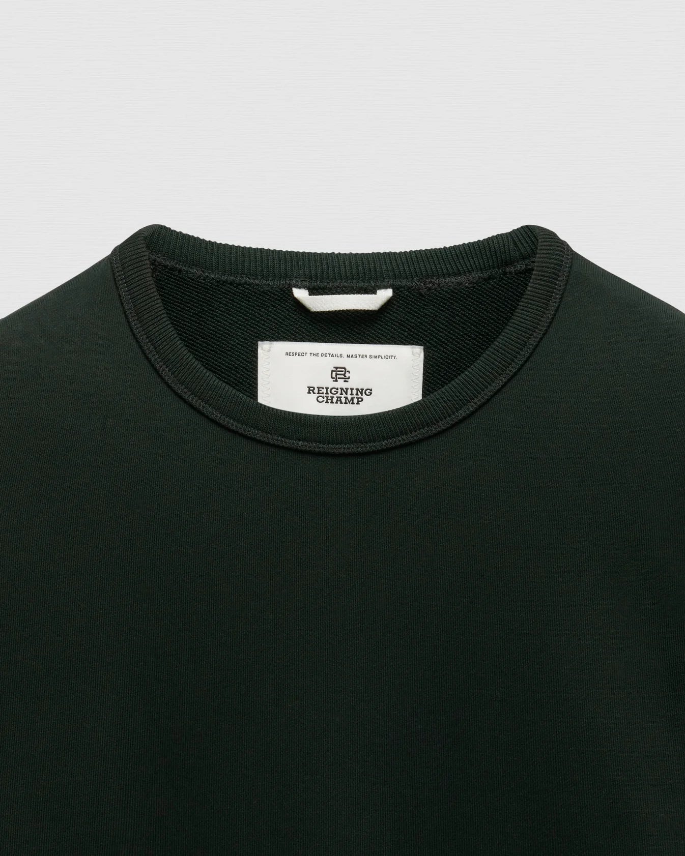 Midweight Terry Slim Crewneck Petrol