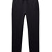 Black pants on a light gray background