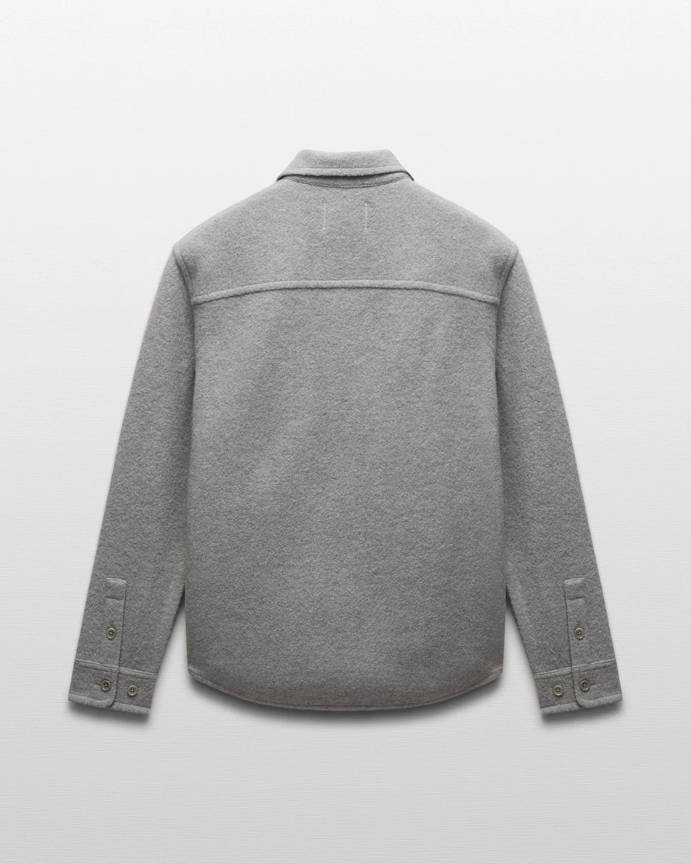 Boiled Wool Warden Overshirt Heather Grey