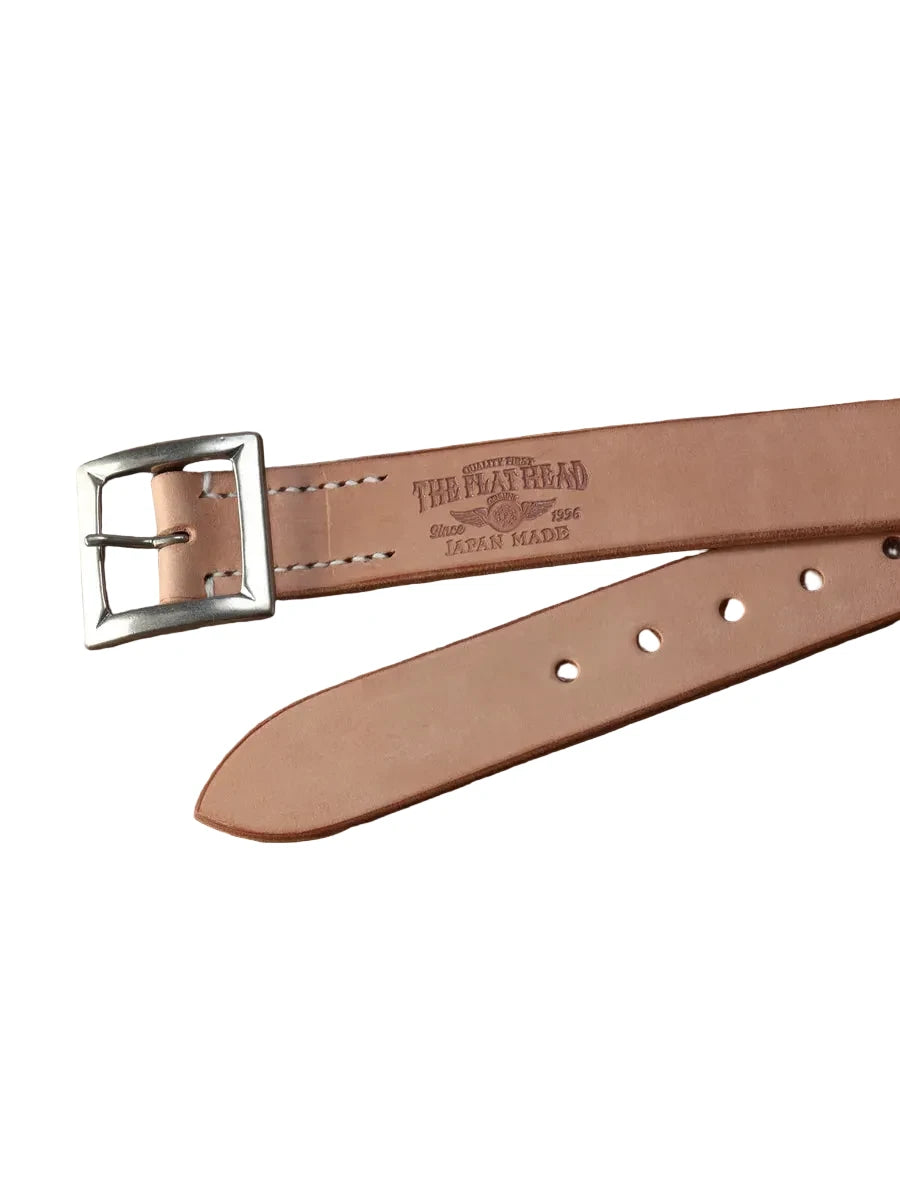 FN-BE-L004 UK Saddle Leather Garrison Belt Tan
