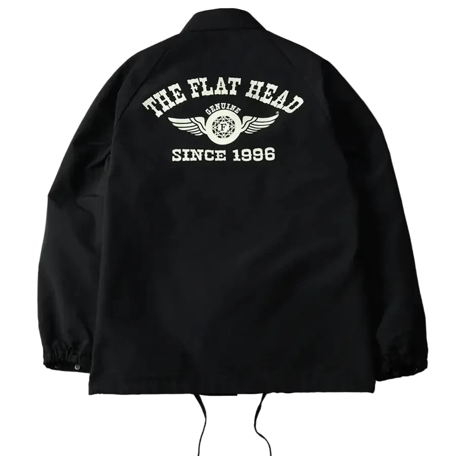 FN-OJ-NC005 Coach Jacket 64 Cloth Flying Wheel Black