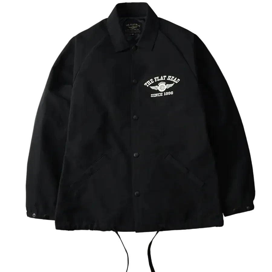 FN-OJ-NC005 Coach Jacket 64 Cloth Flying Wheel Black