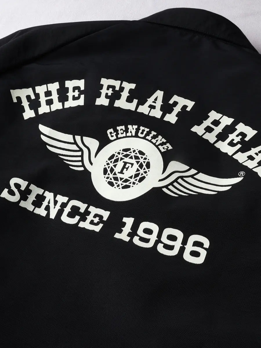 FN-OJ-NC005 Coach Jacket 64 Cloth Flying Wheel Black