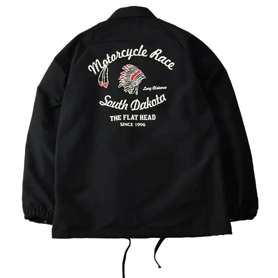 FN-OJ-NC006 Coach Jacket Motorcycle Race Black