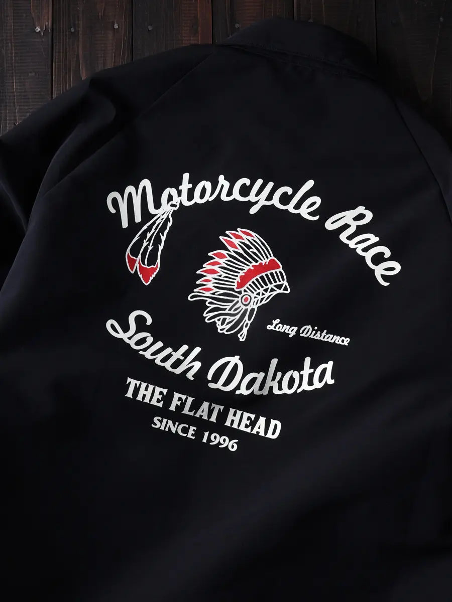 FN-OJ-NC006 Coach Jacket Motorcycle Race Black