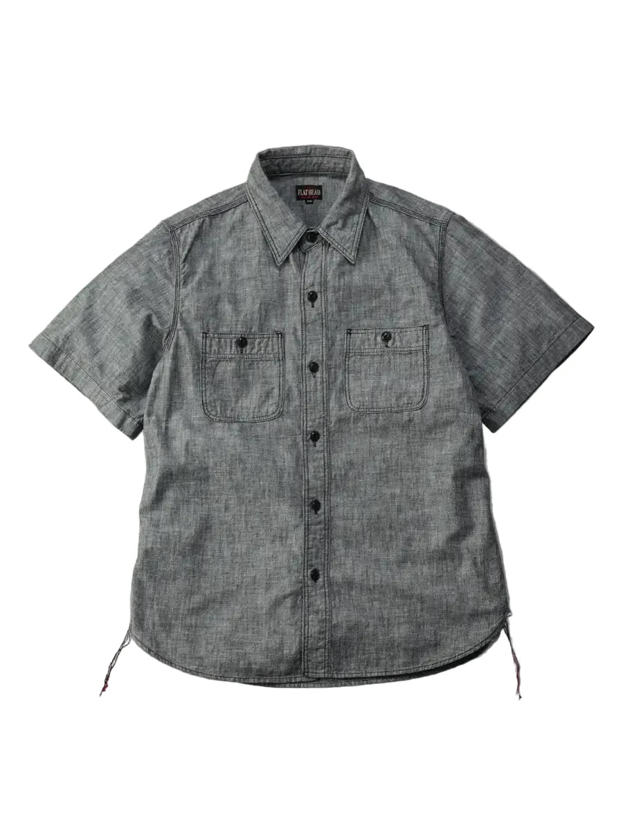 FN-SCK-010S 5oz S/S Chambray Work Shirt - Black
