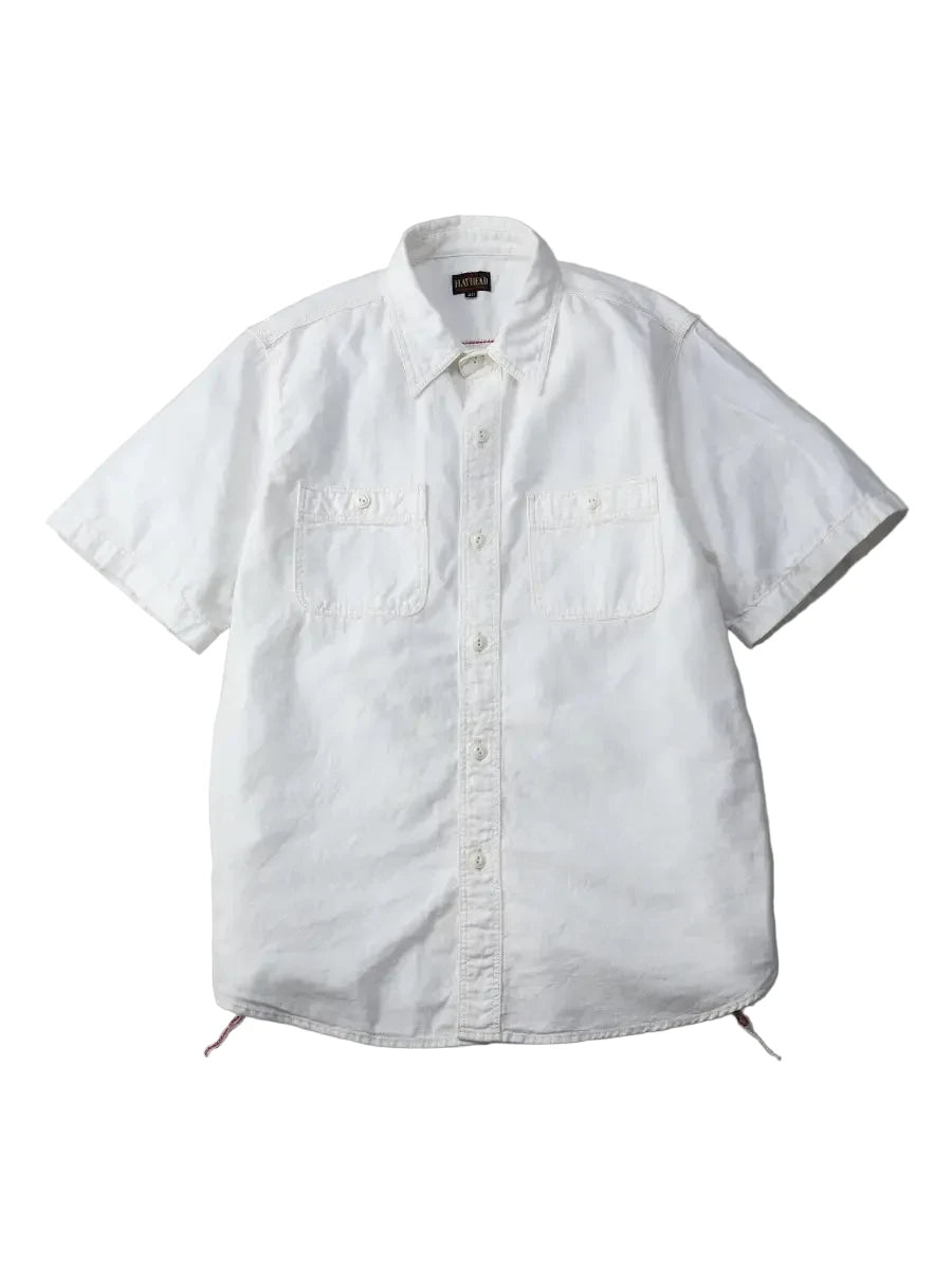 FN-SCK-010S 5oz S/S Chambray Work Shirt - White