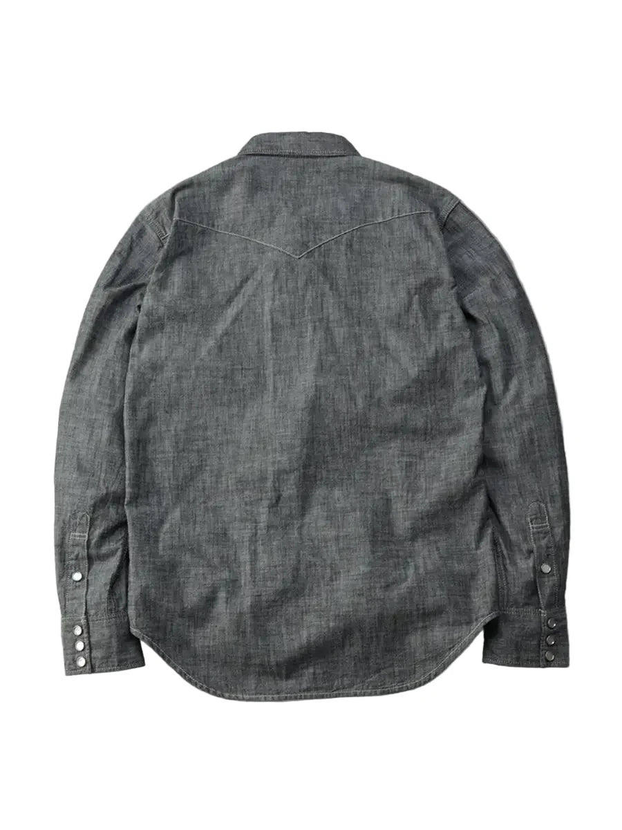 FN-SCW-003L 5oz Western Chambray Shirt Black