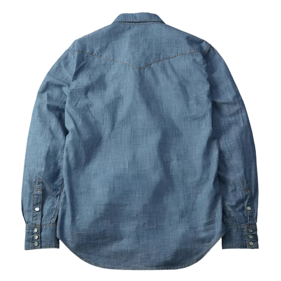 FN-SCW-003L 5oz Western Chambray Shirt Blue