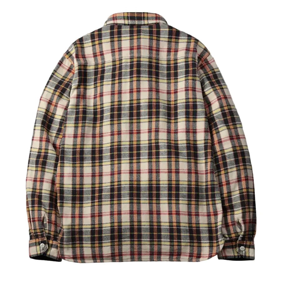 FN-SNR-014 Check Flannel Work Shirt Ivory/Black