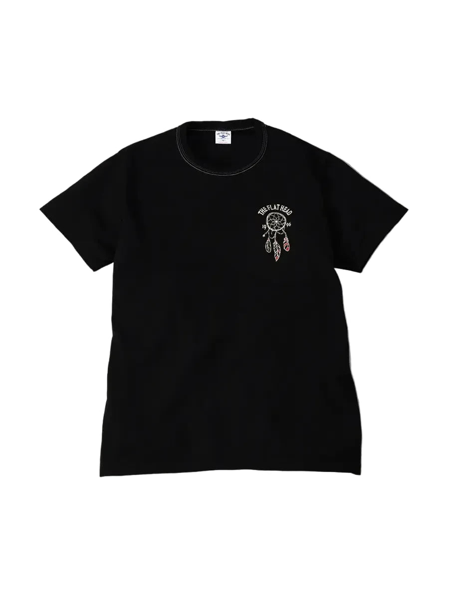 FN-THC-048 Three-Needle, One-Needle Removed T-Shirt Motorcycle Race Black