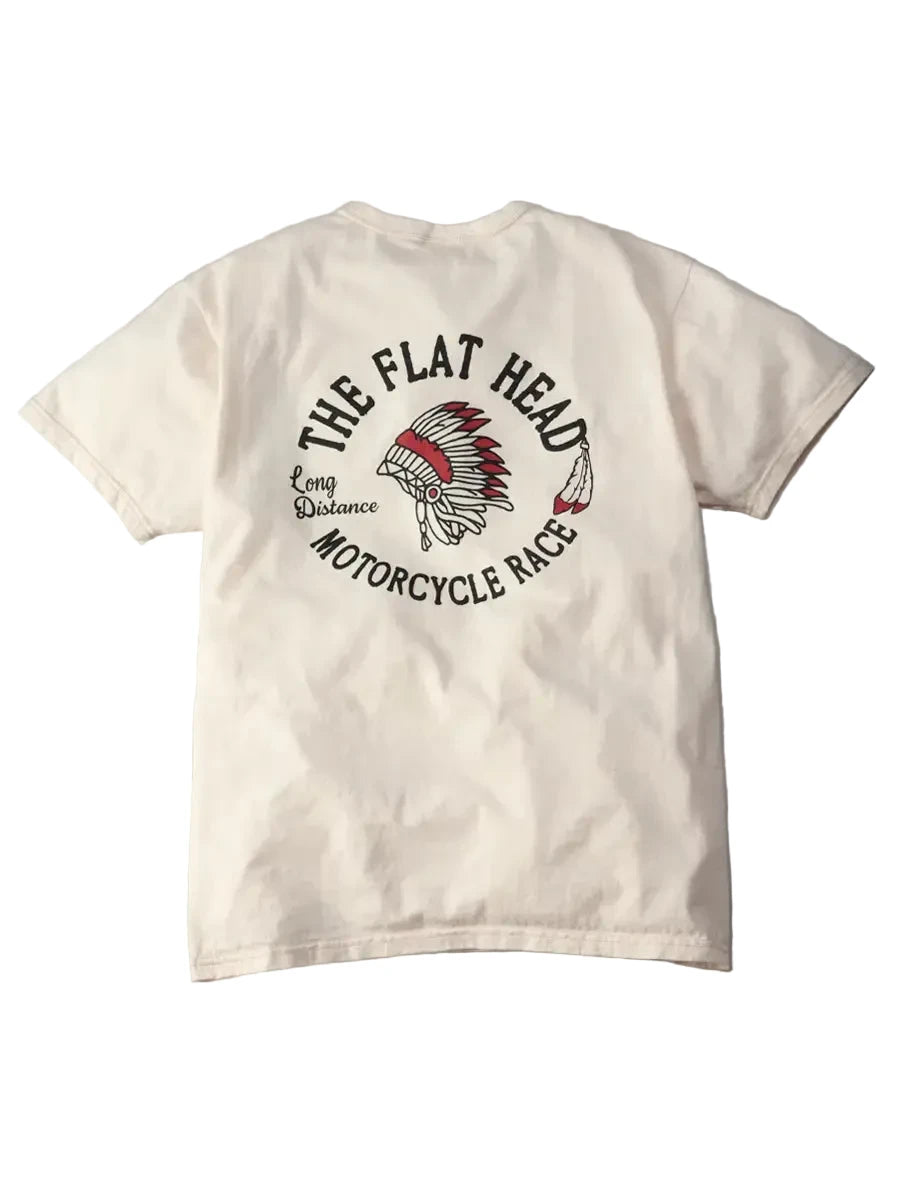 FN-THC-048 Three-Needle, One-Needle Removed T-Shirt Motorcycle Race Natural