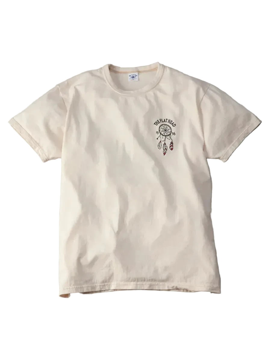 FN-THC-048 Three-Needle, One-Needle Removed T-Shirt Motorcycle Race Natural