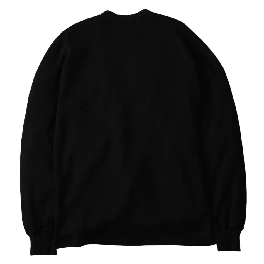 Black sweatshirt on a light gray background