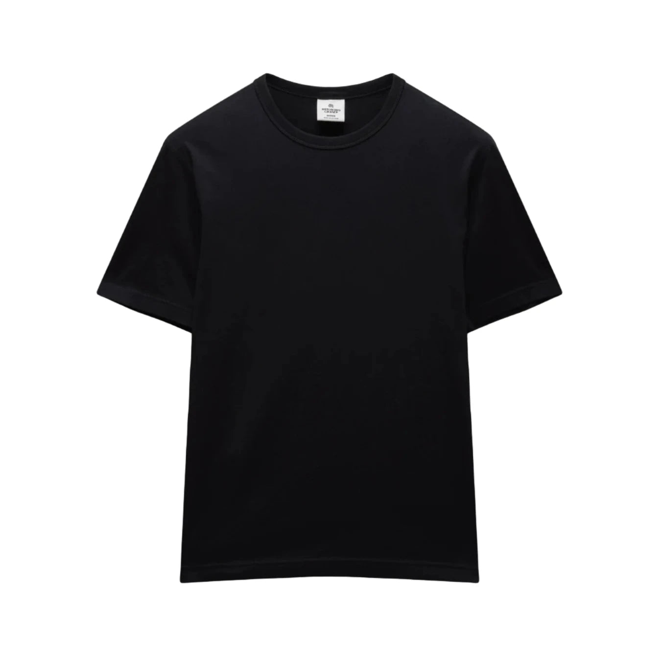 Black t-shirt on a light gray background