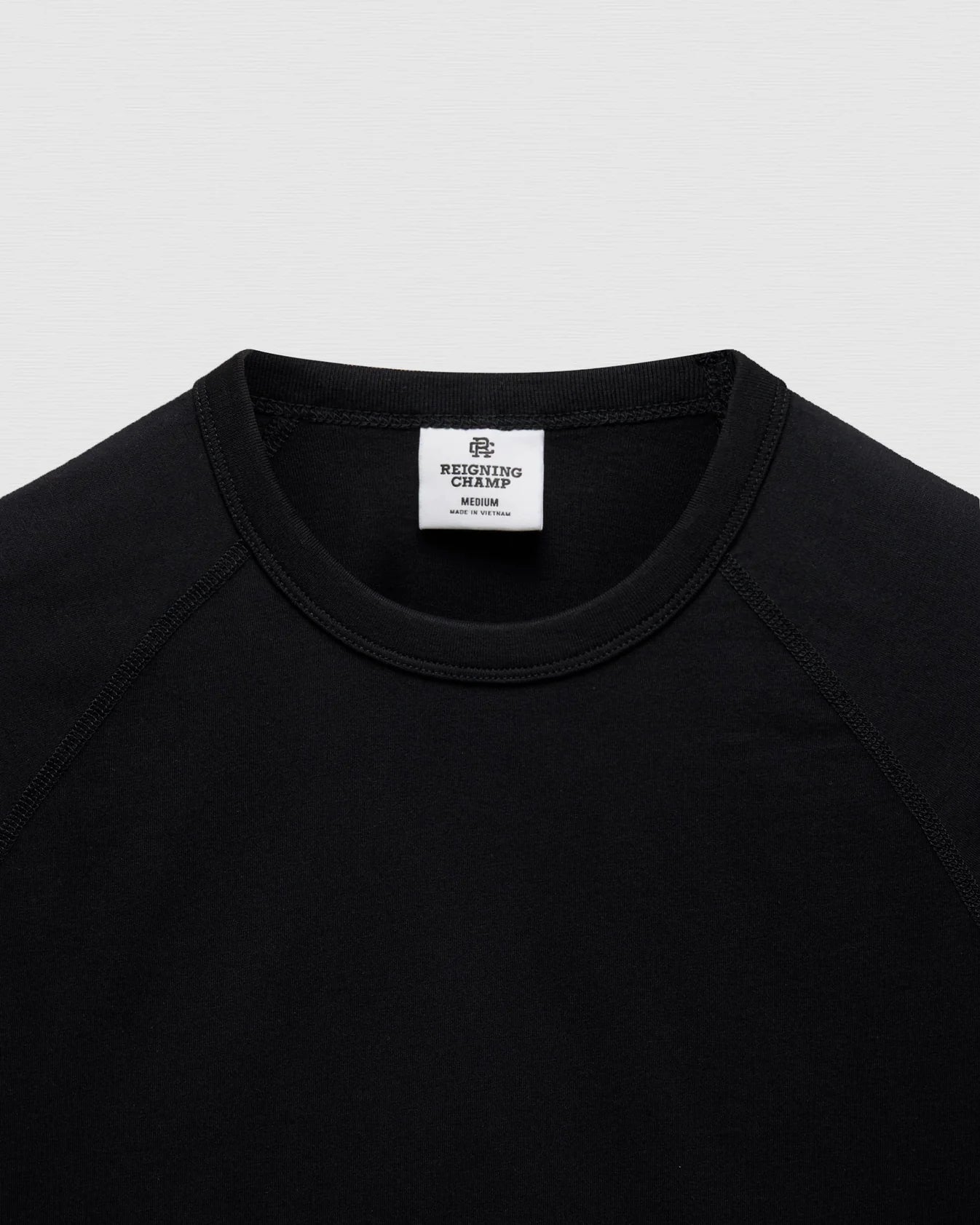 Lightweight Jersey Standard Raglan Tee - Black