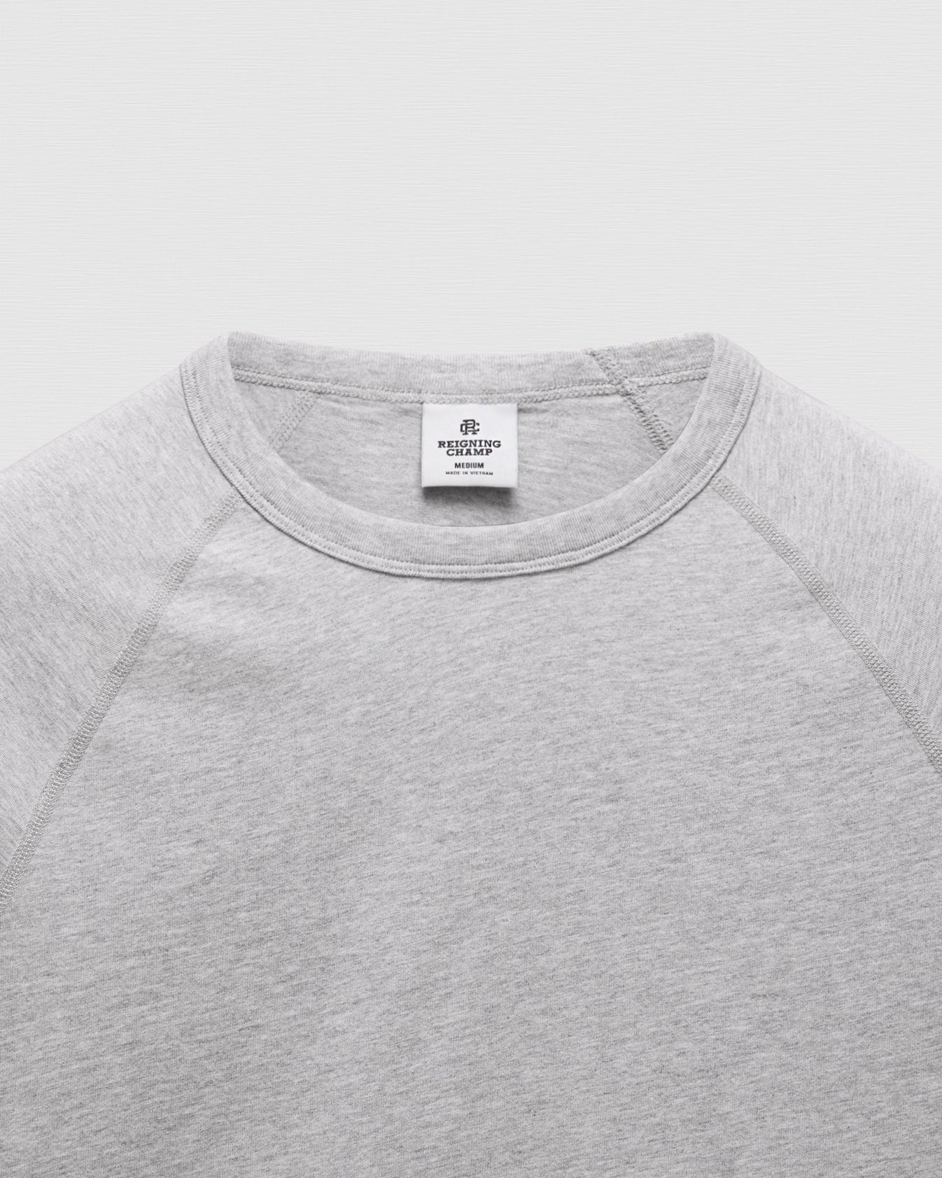 Lightweight Jersey Standard Raglan Tee - Heather Grey