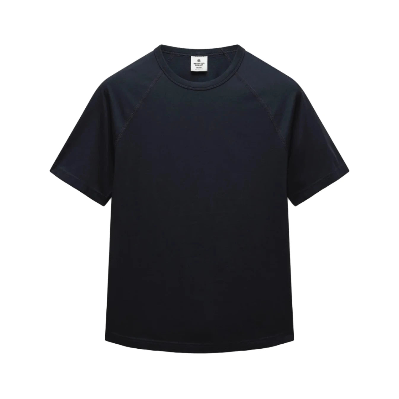 Black t-shirt on a light gray background