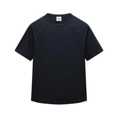 Black t-shirt on a light gray background