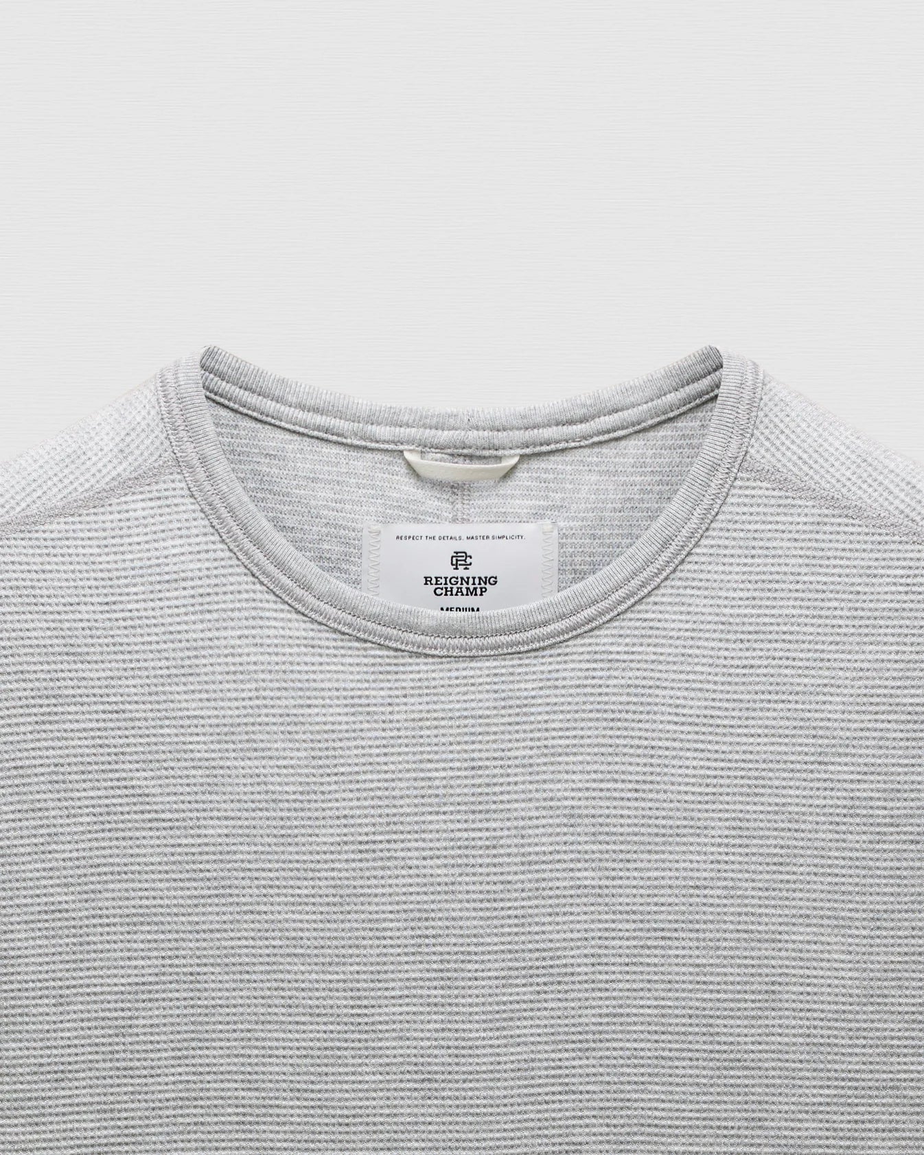 Lightweight Waffle Standard Fit Long Sleeve Heather Grey