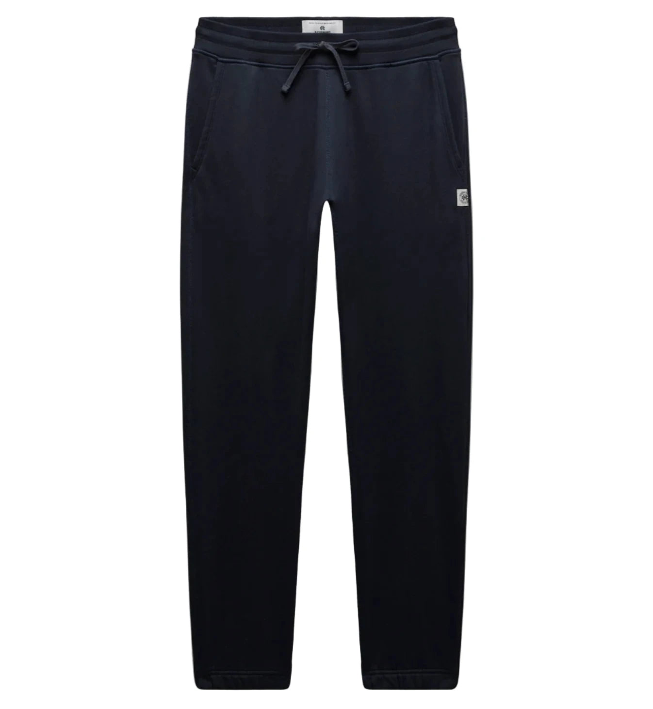 Black jogger pants on a light gray background